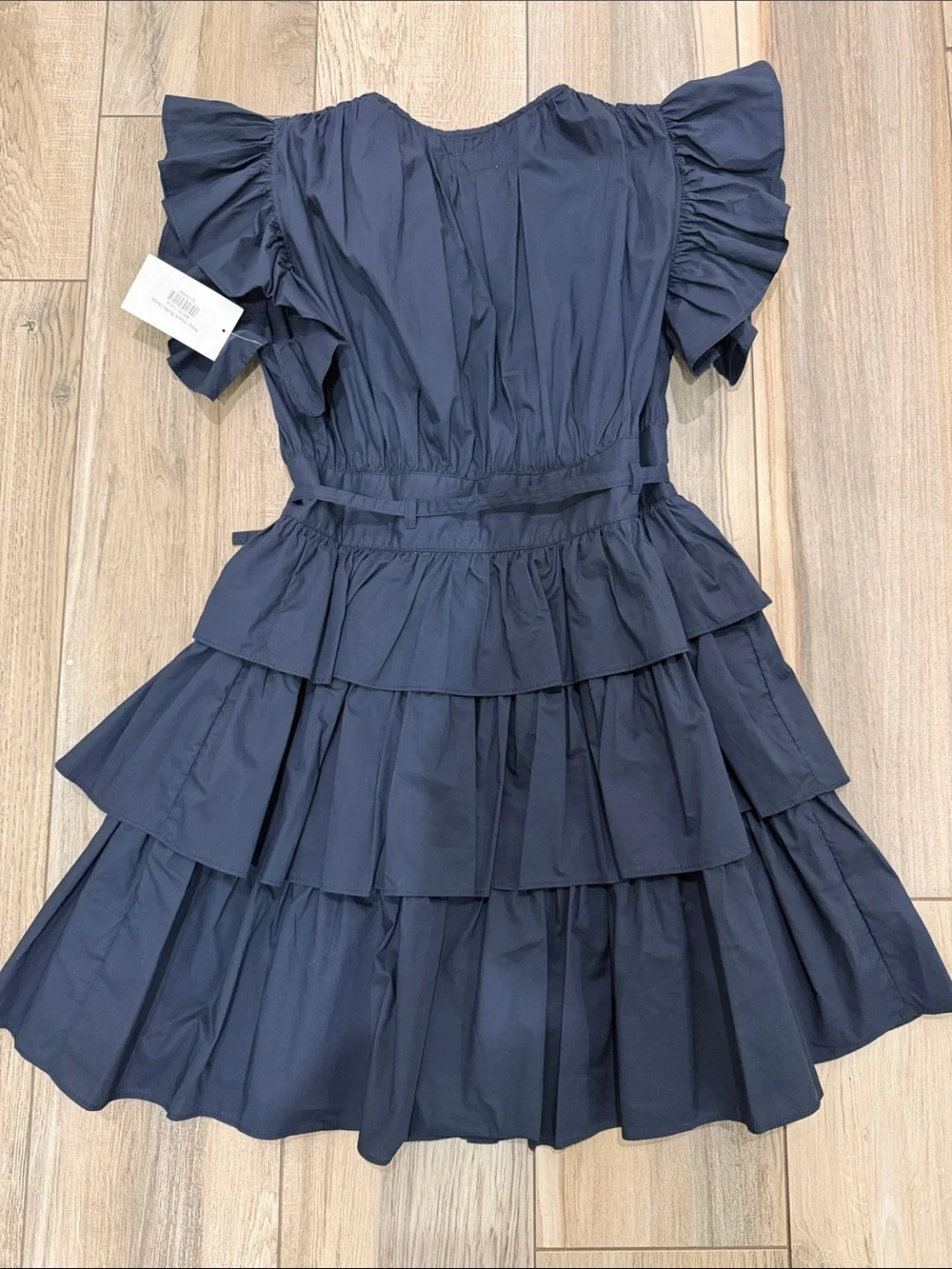 NWT Navy Blue Tiered Ruffle Dress - Picture 7 of 7